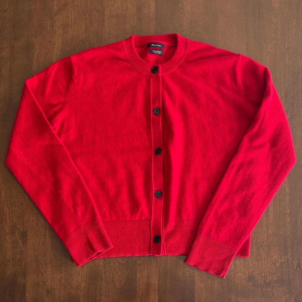 Massimo Dutti Red cashmere Cardigan Medium